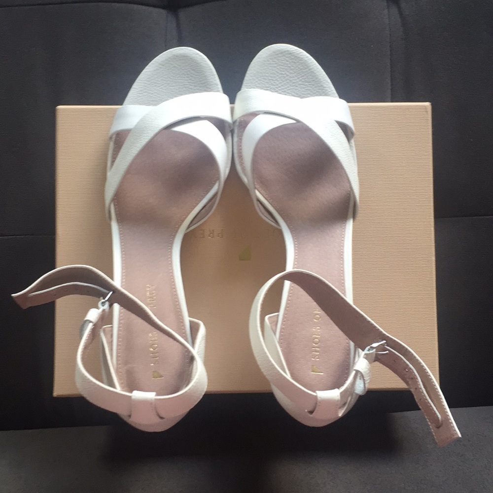 White Wedge Sandals 13M